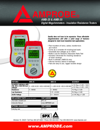 Thumbnail of document Data Sheet - AMB-25 Digital Insulation Resistance Tester